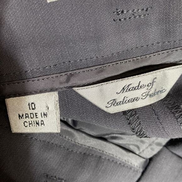 Talbots Women's Gray Mid-Rise Straight-Leg Ankle Casual Pants Size 10 - Picture 7 of 8